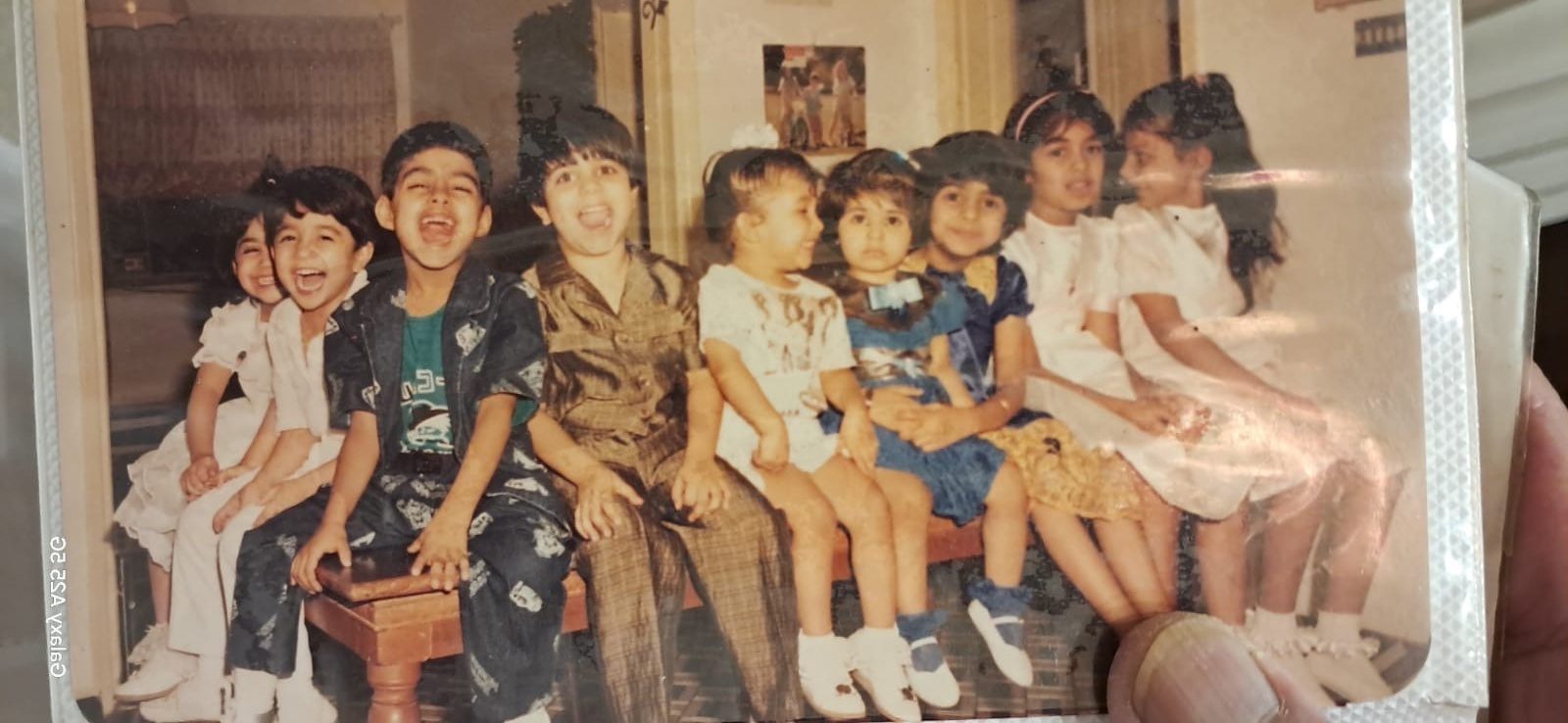 The family in Kuwait, 1987, before war forced their departure