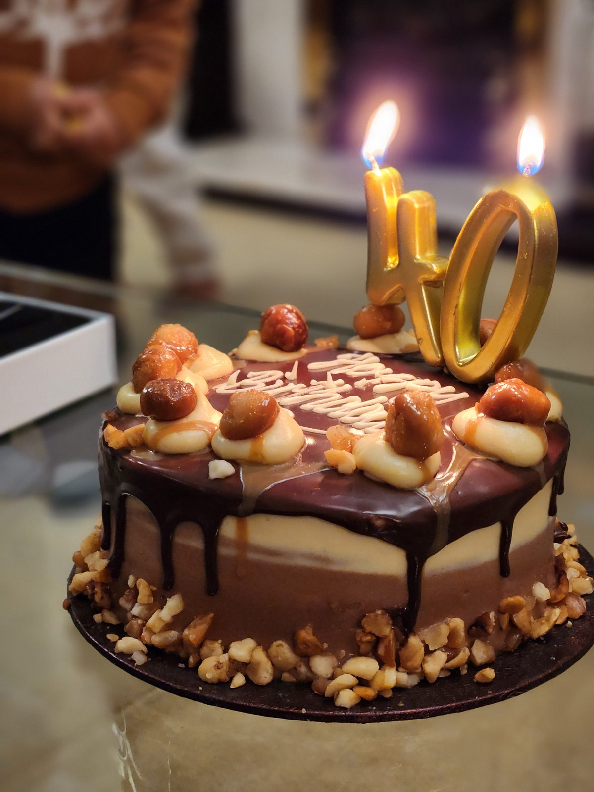 Fortieth birthday in the United Kingdom, 2023, surrounded by family